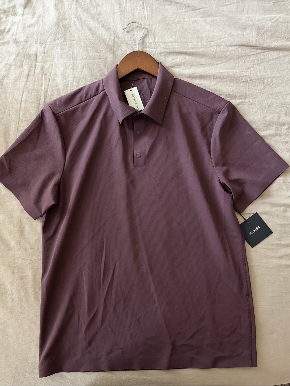 Men’s Short Sleeve Polo in Deep Mauve